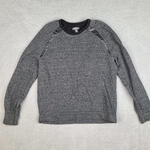 Kenneth Cole Reaction Pullover Sweater Mens XL Gray‎ Black Long Sleeve